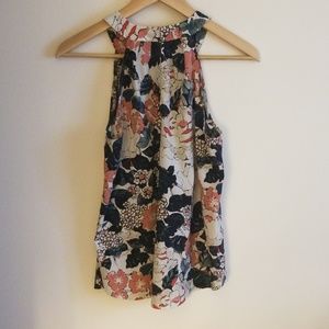 Loft Sleevless Floral Blouse Size S